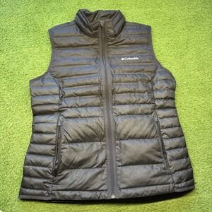 Columbia‎ Vest Mens XL Black Insulated Puffer Quilted Full Zip Outdoor